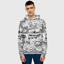 Толстовка-худи мужская COMICS ART, цвет: 3D-меланж — фото 2