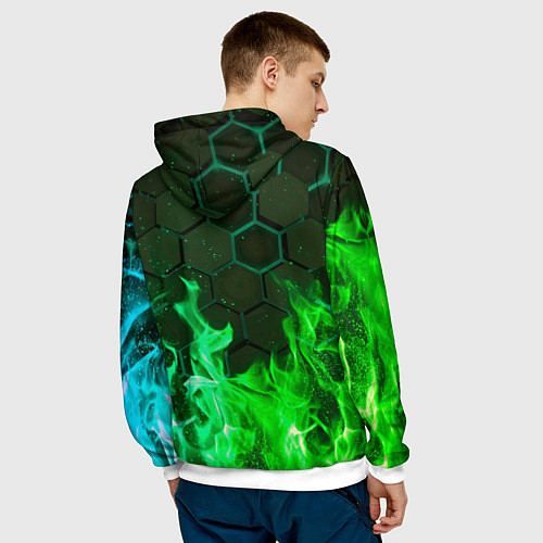 Мужская толстовка Fire / 3D-Белый – фото 4