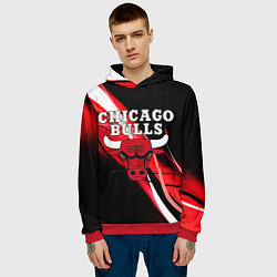 Толстовка-худи мужская CHICAGO BULLS, цвет: 3D-красный — фото 2