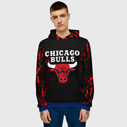 Толстовка-худи мужская CHICAGO BULLS, цвет: 3D-синий — фото 2