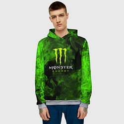 Толстовка-худи мужская MONSTER ENERGY, цвет: 3D-меланж — фото 2