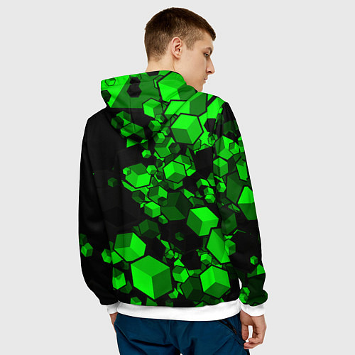 Мужская толстовка Minecraft / 3D-Белый – фото 4