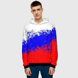 Толстовка-худи мужская Россия, цвет: 3D-черный — фото 2
