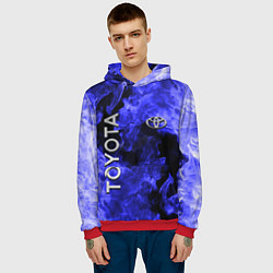 Толстовка-худи мужская TOYOTA, цвет: 3D-красный — фото 2