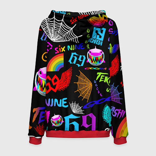 Мужская толстовка 6IX9INE / 3D-Красный – фото 2