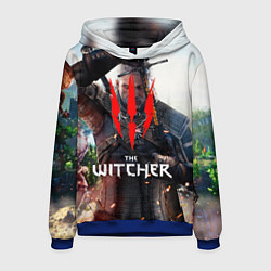 Толстовка-худи мужская The Witcher, цвет: 3D-синий
