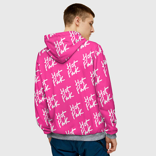 Мужская толстовка HOT PINK / 3D-Меланж – фото 4