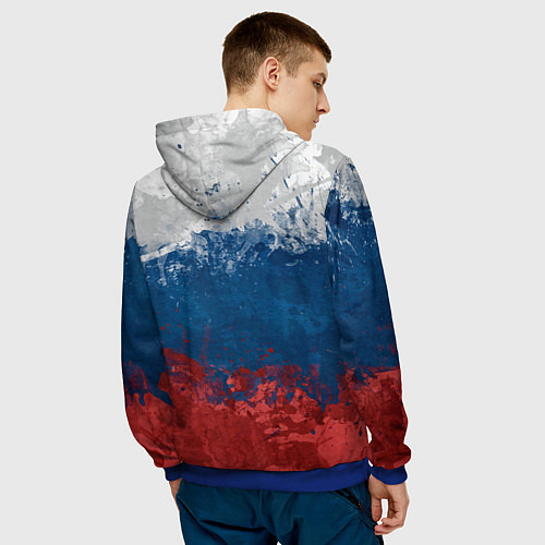 Мужская толстовка Россия / 3D-Синий – фото 4