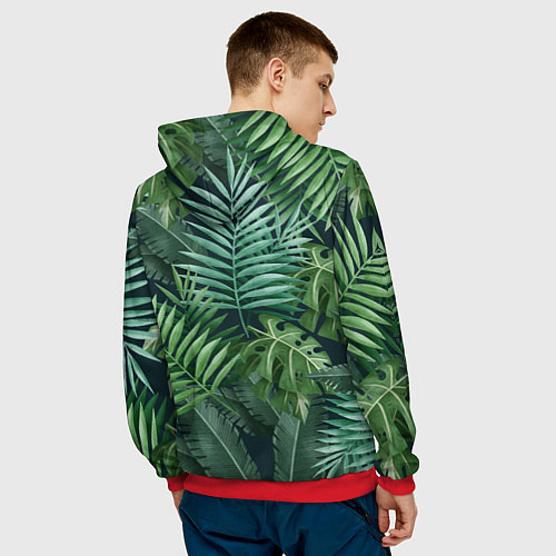 Мужская толстовка Тропики / 3D-Красный – фото 4