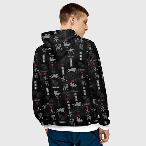 Мужская толстовка Mulan Black Pattern / 3D-Белый – фото 4