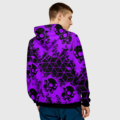Мужская толстовка Fortnite Skull / 3D-Черный – фото 4