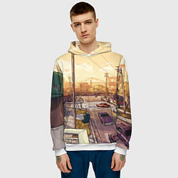 Толстовка-худи мужская GTA San Andreas, цвет: 3D-белый — фото 2