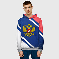 Толстовка-худи мужская RUSSIA SPORT, цвет: 3D-меланж — фото 2