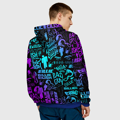 Мужская толстовка BILLIE EILISH БИЛЛИ АЙЛИШ / 3D-Синий – фото 4