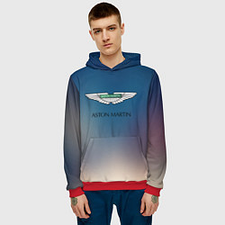 Толстовка-худи мужская Aston martin, цвет: 3D-красный — фото 2