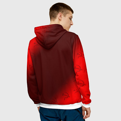 Мужская толстовка СССР USSR / 3D-Белый – фото 4