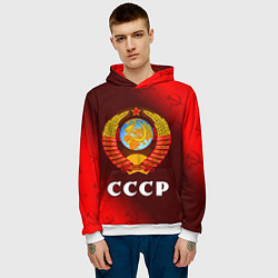Толстовка-худи мужская СССР USSR, цвет: 3D-белый — фото 2