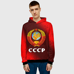 Толстовка-худи мужская СССР USSR, цвет: 3D-черный — фото 2