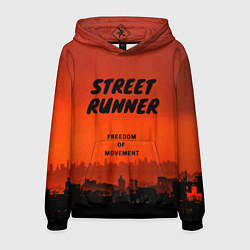 Толстовка-худи мужская Street runner, цвет: 3D-черный