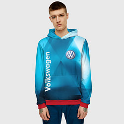 Толстовка-худи мужская VOLKSWAGEN, цвет: 3D-красный — фото 2