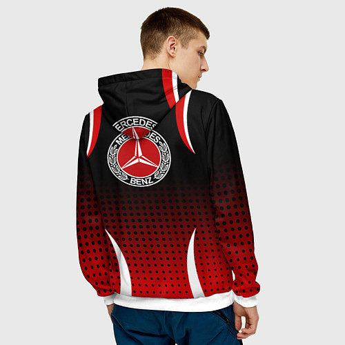 Мужская толстовка Mercedes-Benz / 3D-Белый – фото 4