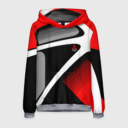Толстовка-худи мужская Mitsubishi ФОРМА, цвет: 3D-меланж