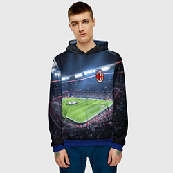 Толстовка-худи мужская FC MILAN, цвет: 3D-синий — фото 2