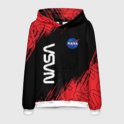 Толстовка-худи мужская NASA НАСА, цвет: 3D-белый