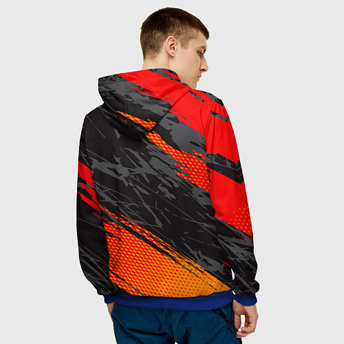 Мужская толстовка Форма для мотокросса FOX / 3D-Синий – фото 4