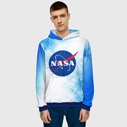 Толстовка-худи мужская NASA НАСА, цвет: 3D-синий — фото 2