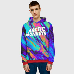 Толстовка-худи мужская ARCTIC MONKEYS, цвет: 3D-красный — фото 2