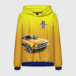 Толстовка-худи мужская Ford mustang - motorsport, цвет: 3D-синий