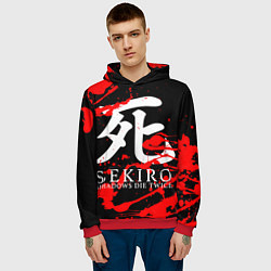 Толстовка-худи мужская Sekiro: Shadows Die Twice 4, цвет: 3D-красный — фото 2