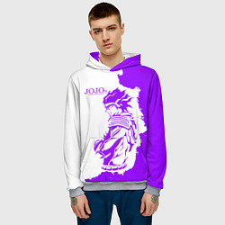 Толстовка-худи мужская JoJo Bizarre Adventure, цвет: 3D-меланж — фото 2