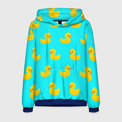 Толстовка-худи мужская Уточки, цвет: 3D-синий