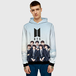 Толстовка-худи мужская BTS, цвет: 3D-черный — фото 2