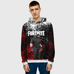 Толстовка-худи мужская IKONIK FORTNITE, цвет: 3D-белый — фото 2