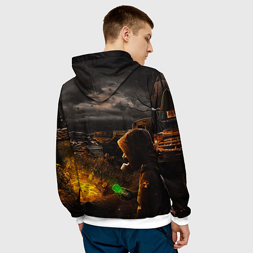 Мужская толстовка Stalker 2 / 3D-Белый – фото 4