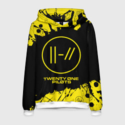 Толстовка-худи мужская TWENTY ONE PILOTS 21 PILOTS, цвет: 3D-белый