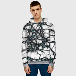 Толстовка-худи мужская NEIROLINK, цвет: 3D-меланж — фото 2