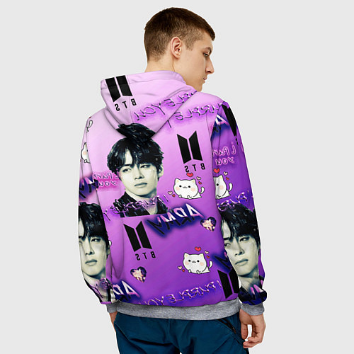 Мужская толстовка I purple you / 3D-Меланж – фото 4