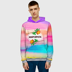 Толстовка-худи мужская Маргарита, цвет: 3D-меланж — фото 2