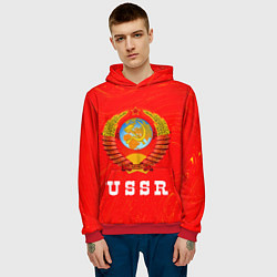 Толстовка-худи мужская USSR СССР, цвет: 3D-красный — фото 2
