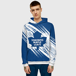 Толстовка-худи мужская Toronto Maple Leafs,, цвет: 3D-белый — фото 2
