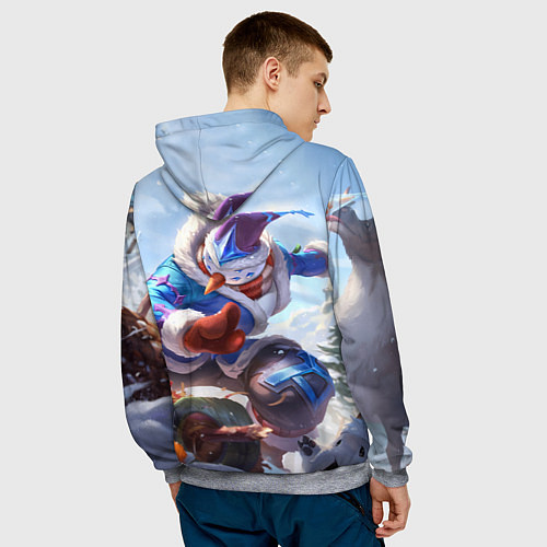 Мужская толстовка League of Legends МАСТЕР ЙИ / 3D-Меланж – фото 4