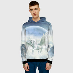 Толстовка-худи мужская Пегас, цвет: 3D-черный — фото 2