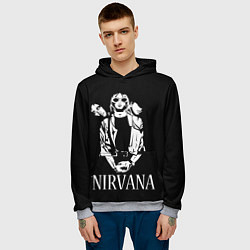 Толстовка-худи мужская NIRVANA, цвет: 3D-меланж — фото 2