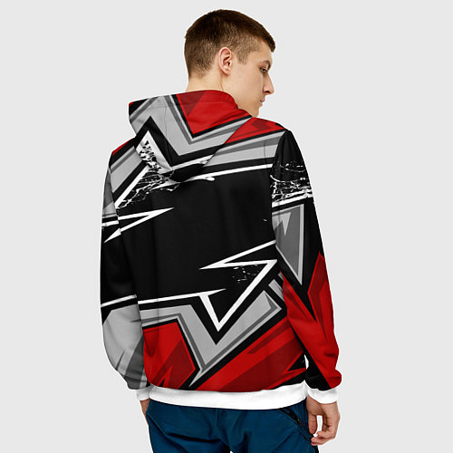 Мужская толстовка LA LAKERS RED / 3D-Белый – фото 4