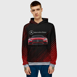 Толстовка-худи мужская Mercedes Benz AMG, цвет: 3D-меланж — фото 2