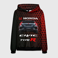 Толстовка-худи мужская Honda Civic Type R, цвет: 3D-черный